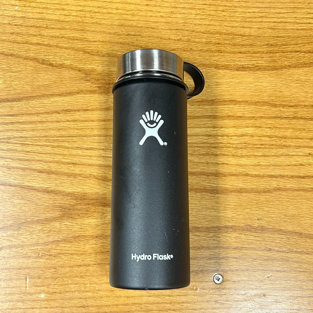 Hydro Flask brand black 20oz water bottle